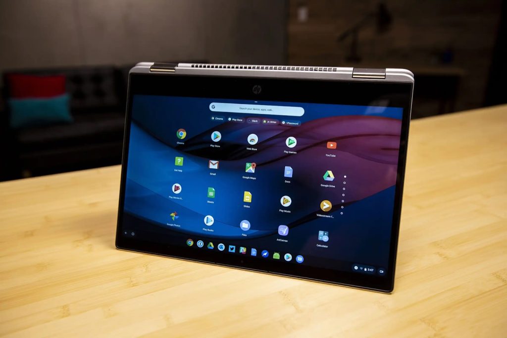 HP Chromebook x360 with touchscreen and 12-hour battery life for students in 2025