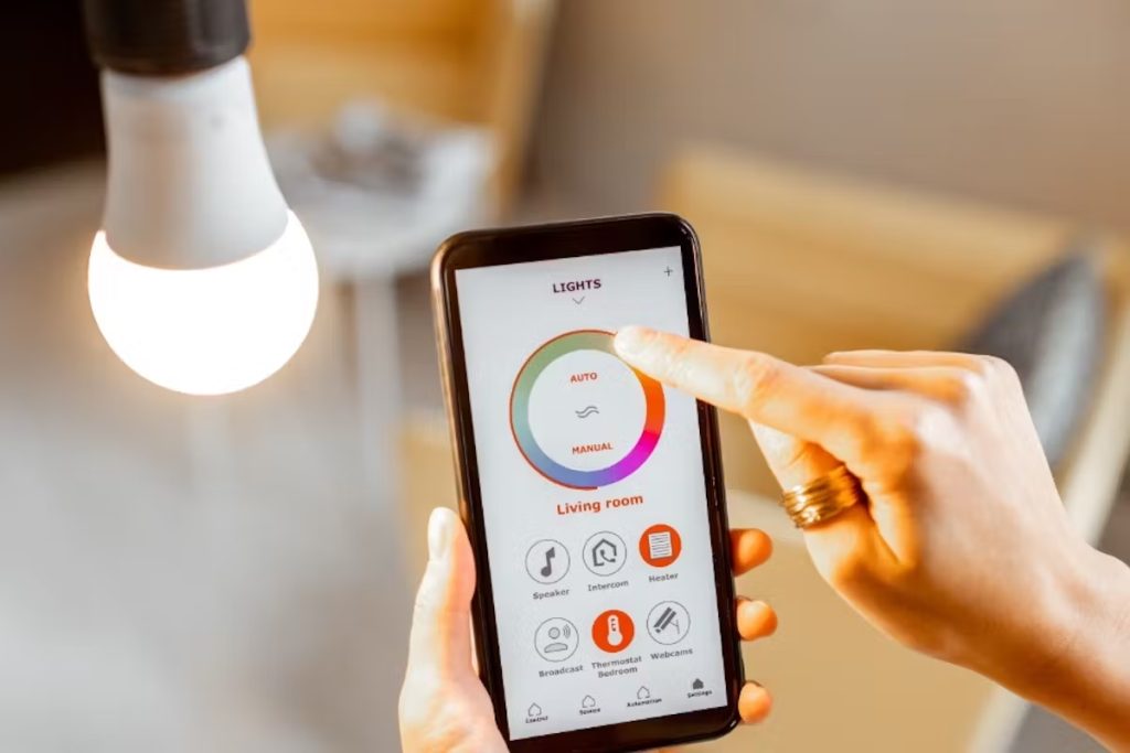 Smart lighting integrated with Alexa and Google Home for breakfast routine