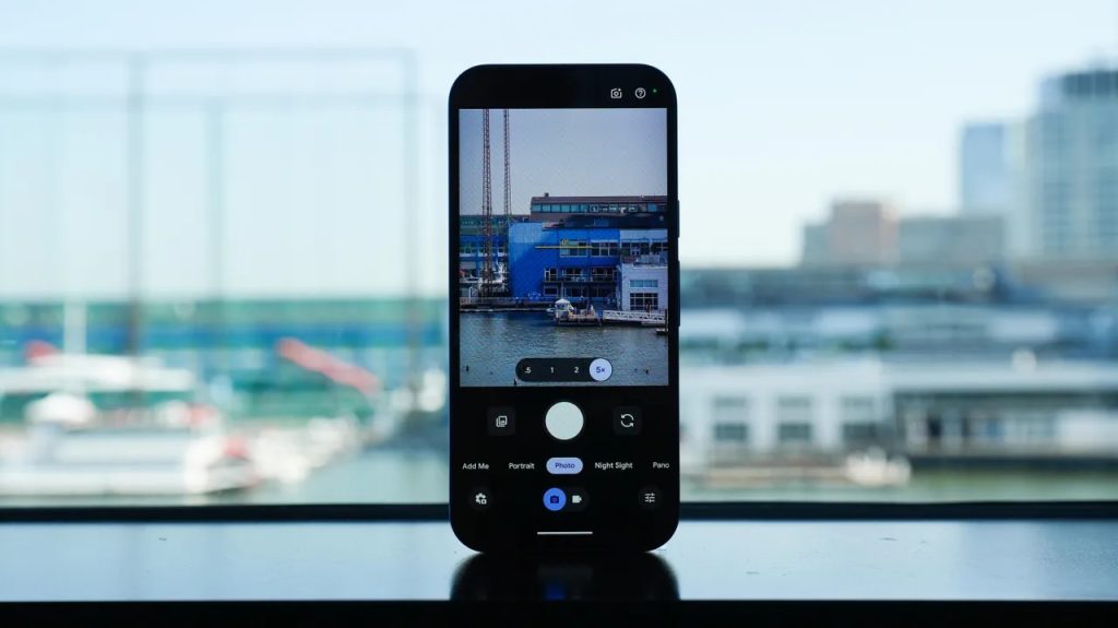 Telephoto photo taken with Google Pixel 10 showing sharp details at 5× optical zoom