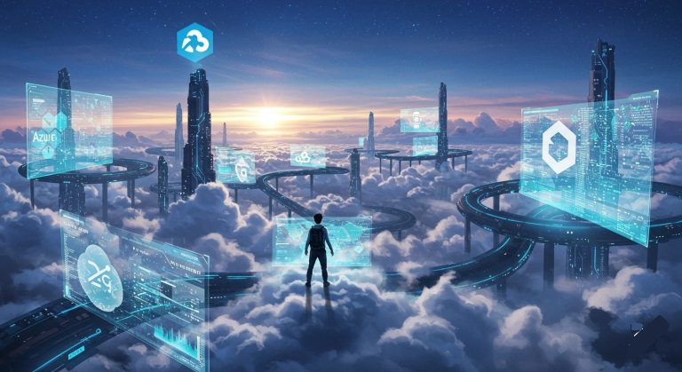 Disruptive startups shaping industries in 2025 with futuristic technology.