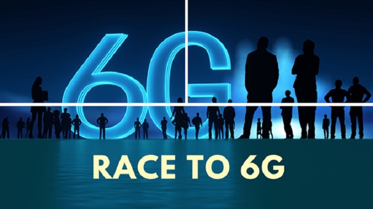 World map showing global leaders competing in the 6G technology race.