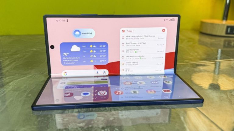 best foldable and rollable phones of 2025 Samsung Galaxy Z Fold 7 multitasking view