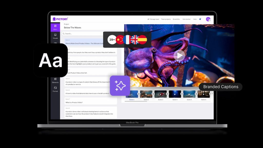 AI text to video generator turning script into professional video in 2025.