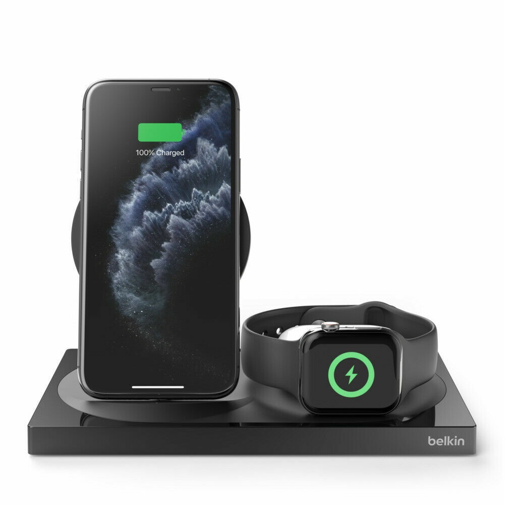 Belkin BoostCharge Pro 3-in-1 MagSafe wireless charging station, multi device charger