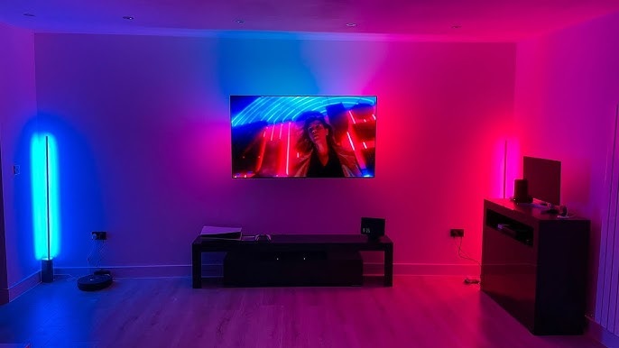 Philips Hue smart lighting system creating colorful ambient lighting in 2025