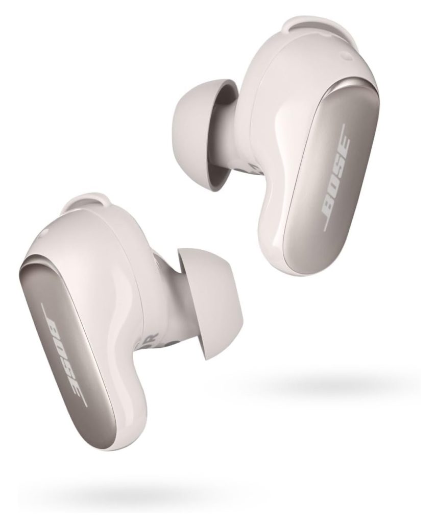 Bose QuietComfort Ultra Earbuds 2 providing personalized adaptive noise cancellation for travel