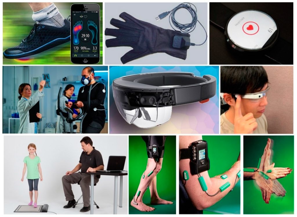 Smart health wearables including smartwatch, glucose monitor, and ECG patch monitoring patient health in 2025.