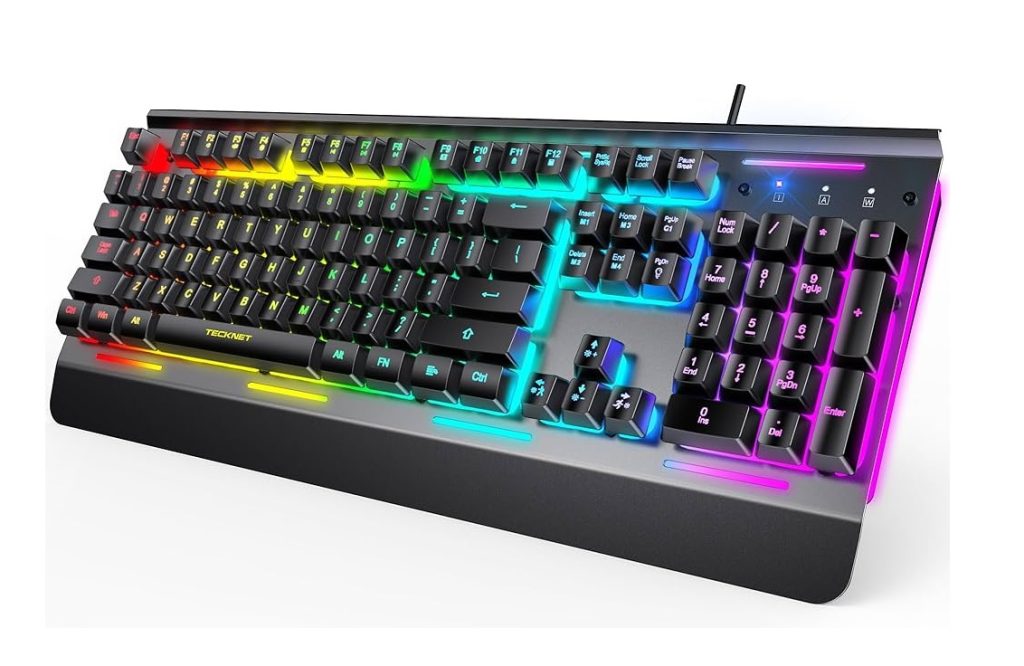 Best mechanical keyboard for work 2025 with wrist rest and RGB backlight