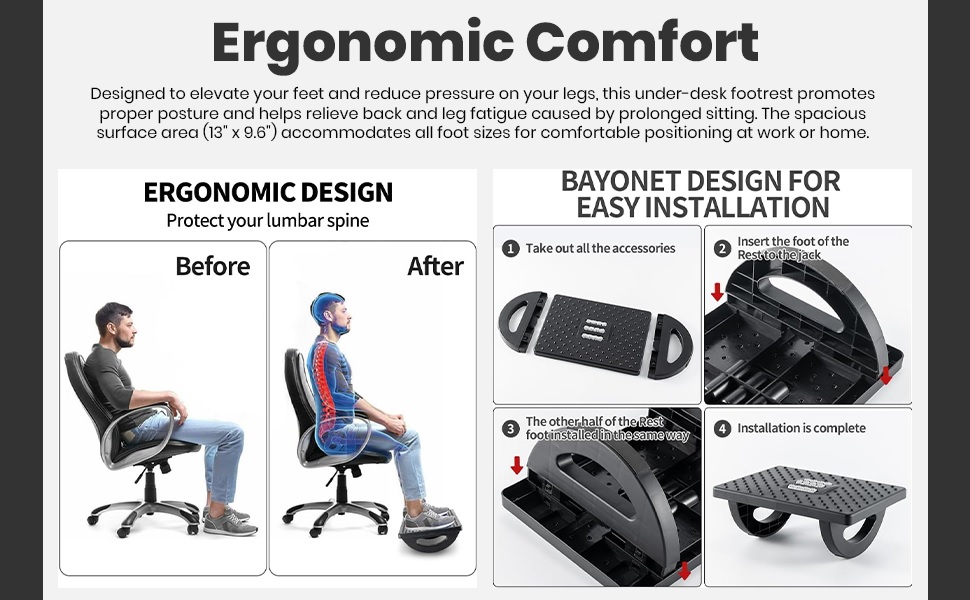 Foot positioning and smart accessories that complete the setup